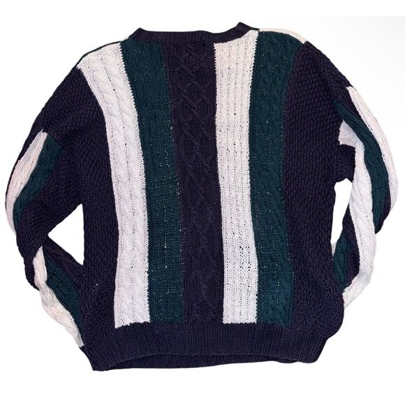 VTG New River For J. Riggings Hand Knitted Cable Knit Heavy Men's Sweater Sz XL - Picture 2 of 8